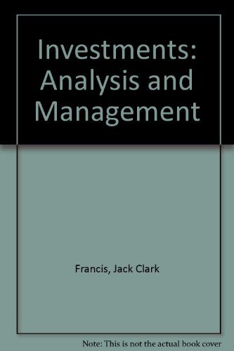 Beispielbild fr Investments: Analysis and management (McGraw-Hill series in finance) zum Verkauf von Wonder Book