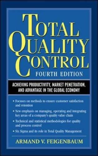 9780070220034: Total Quality Control, 4th Ed.: Achieving Productivity, Market Penetration, and Advantage in the Global Economy