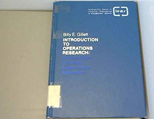 Imagen de archivo de Introduction to operations research: A computer-oriented algorithmic approach (McGraw-Hill series in industrial engineering and management science) a la venta por Wonder Book