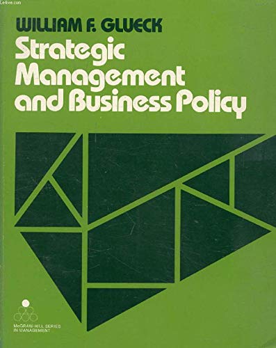 9780070235069: Strategic Management and Business Policy