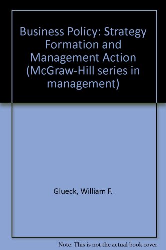 9780070235168: Business Policy: Strategy Formation and Management Action