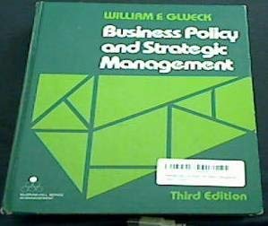 Imagen de archivo de Business Policy and Strategic Management a la venta por Better World Books