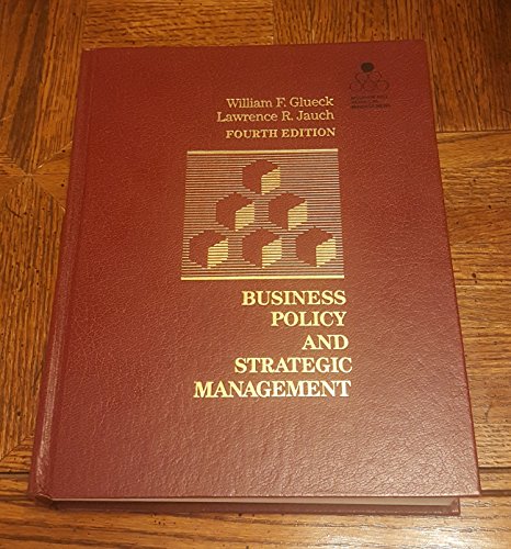 Imagen de archivo de Business policy and strategic management (McGraw-Hill series in management) a la venta por HPB-Red