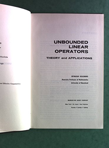 Stock image for Unbounded Linear Operators: Theory and Applications for sale by Ammareal