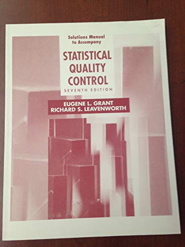 9780070241633: Student's Manual (Statistical Quality Control)