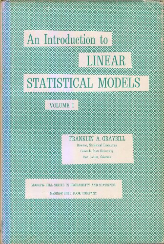 Beispielbild fr Introduction to Linear Statistical Models, Volume 1 (Mc Graw-Hill Series in Probability & Statistics) (v. 1) zum Verkauf von ThriftBooks-Atlanta