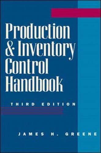 Beispielbild fr Production and Inventory Control Handbook zum Verkauf von Better World Books