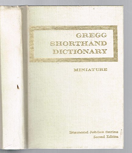 Stock image for Gregg Shorthand Dictionary: Miniature Series 90 for sale by Books From California