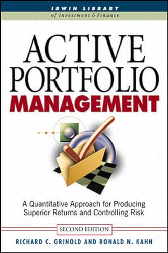 9780070248823: Active Portfolio Management: A Quantitative Approach for Producing Superior Returns and Controlling Risk