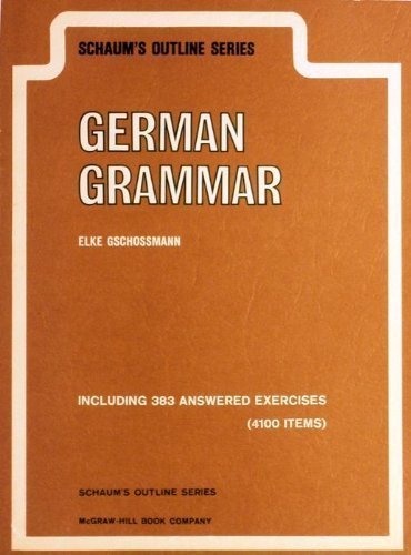 Beispielbild fr Schaum's outline of German grammar (Schaum's outline series) zum Verkauf von Wonder Book