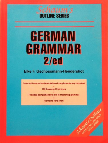 Stock image for SCHAUM'S OUTLINE OF GERMAN GRAMMAR - SECOND EDITION for sale by Russ States