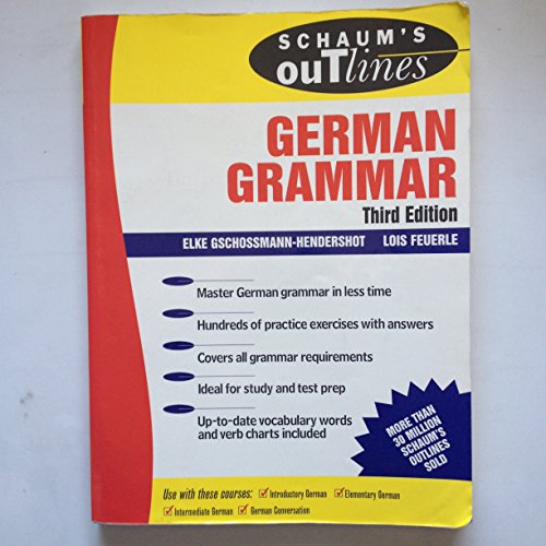 Beispielbild fr Schaum's Outline of German Grammar zum Verkauf von Wonder Book