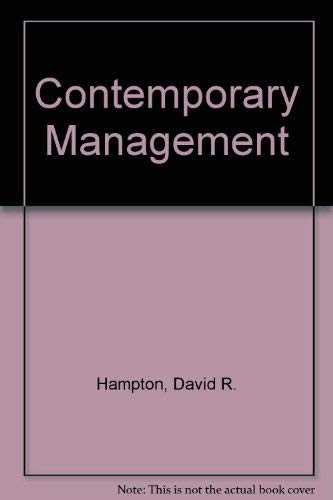 9780070259355: Contemporary Management