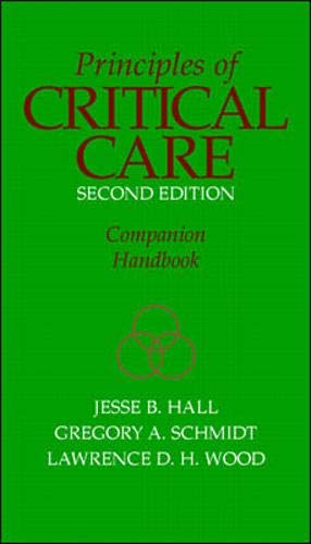 Imagen de archivo de Principles of Critical Care Companion Handbook a la venta por Reliant Bookstore