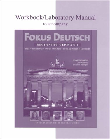 Imagen de archivo de Workbook/Lab Manual to accompany Fokus Deutsch: Beginning German 1 a la venta por Gulf Coast Books
