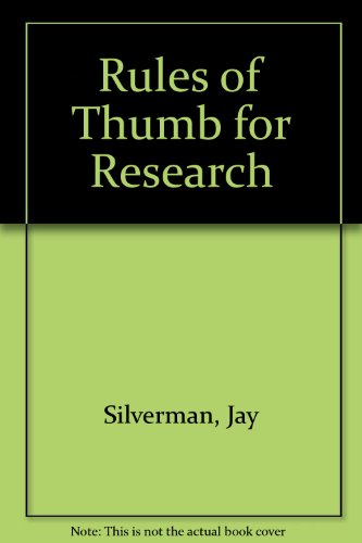 9780070276390: Rules of Thumb for Research