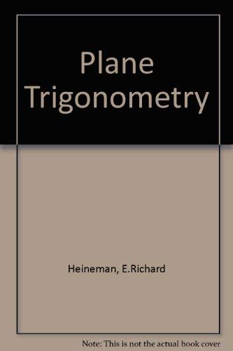 Stock image for Plane Trigonometry for sale by HPB-Red