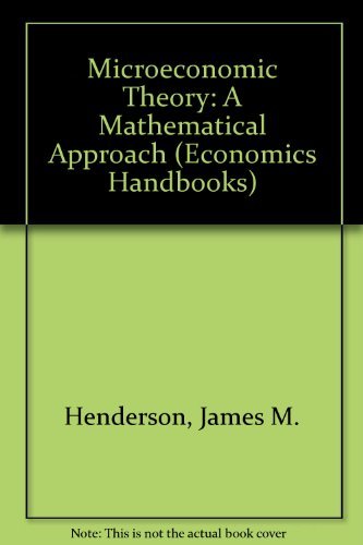 9780070280892: Microeconomic Theory: A Mathematical Approach (Economics Handbooks)