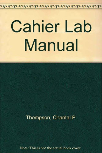 Stock image for Cahier Lab Manual for sale by SecondSale