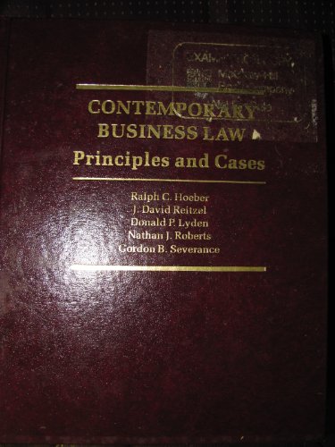 9780070291607: Title: Contemporary business law Principles and cases