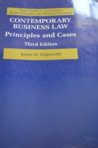 9780070291676: Study guide to accompany Hoeber/Reitzel/Lyden/Roberts/Severance, Contemporary business law: Principles and cases, second edition