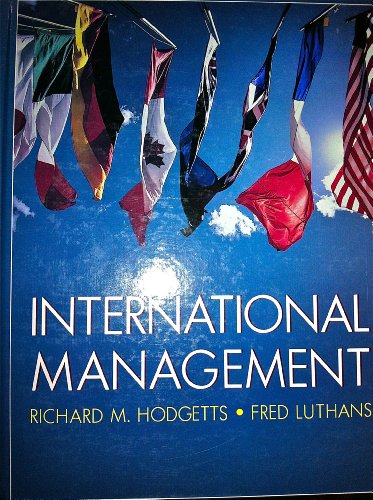 Imagen de archivo de International Management (Mcgraw-Hill Series in Management) a la venta por Green Street Books