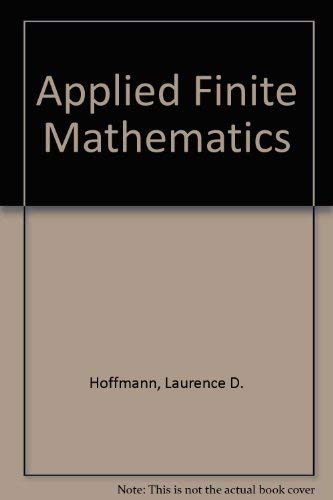 Stock image for Applied Finite Mathematics for sale by HPB-Red