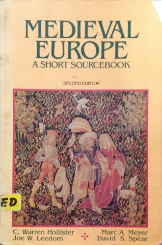 Beispielbild fr Medieval Europe : A Short Sourcebook zum Verkauf von Better World Books