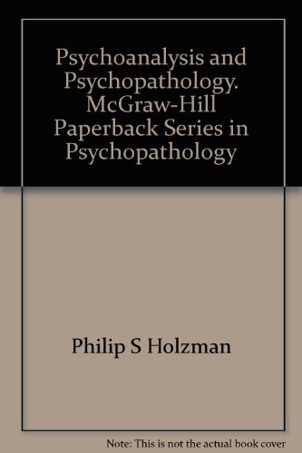 Stock image for Psychoanalysis and Psychopathology. [McGraw-Hill Paperback Series in Psychopathology] for sale by HPB-Red