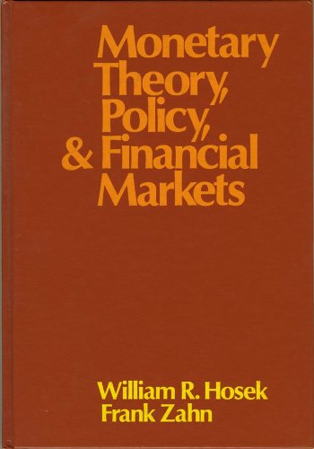 monetary theory, policy, and financial markets - in english, in englischer sprache