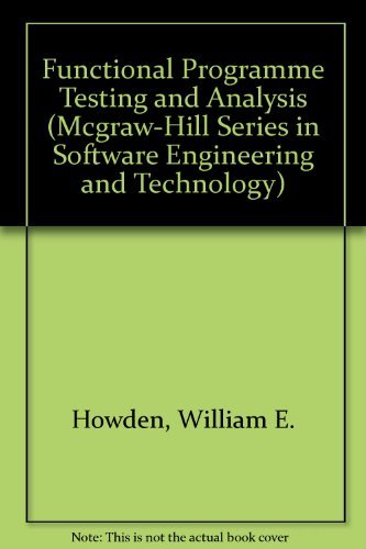 9780070305502: Functional Program Testing and Analysis (McGraw-Hill Series in Software Engineering and Technology)