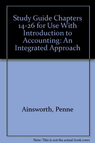 9780070306851: Study Guide Chapters 14-26 for Use With Introduction to Accounting: An Integrated Approach