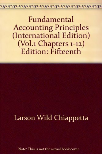 Stock image for Fundamental Accounting Principles-international Edition (Vol.1) for sale by HPB-Red