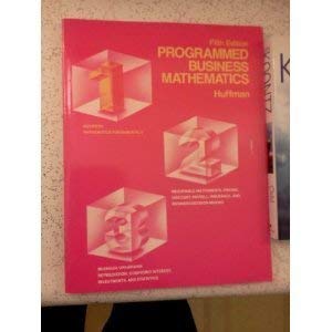 Beispielbild fr Programmed Business Mathematics, Book 1: Business Math Fundamentals zum Verkauf von HPB-Red