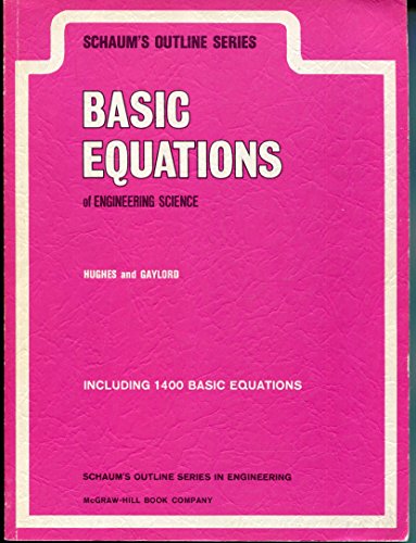 Stock image for Basic Equations of Engineering (Schaum's Outline Series) for sale by Wonder Book