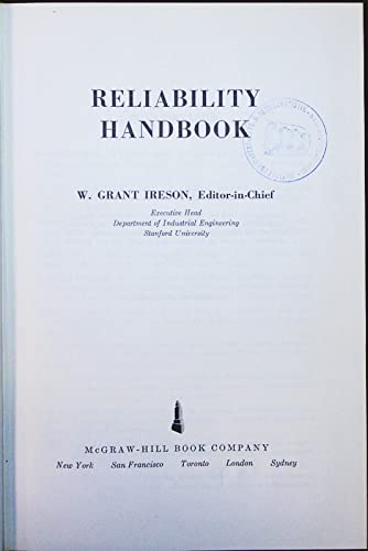 9780070320406: Reliability Handbook