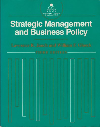 Stock image for Strategic Management and Business Policy (MCGRAW HILL SERIES IN MANAGEMENT) for sale by Wonder Book