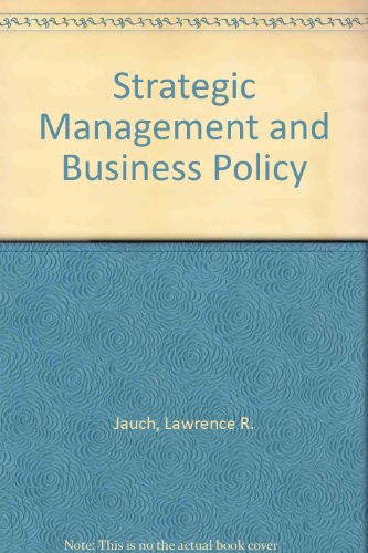 9780070323407: Strategic Management and Business Policy