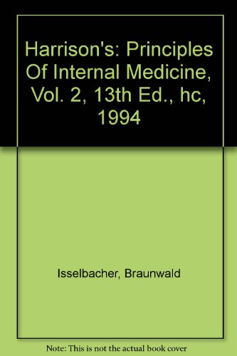 Stock image for Harrison's Principles of Internal Medicine, 13th Edition for sale by Better World Books