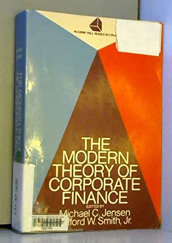 9780070324732: Modern Theory of Corporate Finance (McGraw-Hill series in finance)