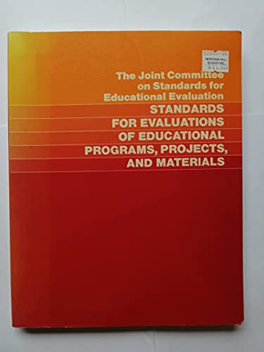 Imagen de archivo de Standards for Evaluations of Educational Programs, Projects and Materials a la venta por Better World Books