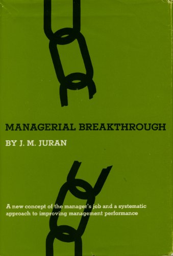 Imagen de archivo de Managerial Breakthrough; a New Concept of the Manager's Job a la venta por WeSavings LLC