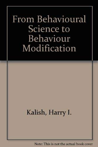 9780070332454: From Behavioural Science to Behaviour Modification