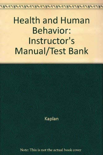 9780070335677: Health and Human Behavior: Instructor's Manual/Test Bank