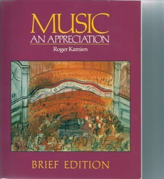 Imagen de archivo de Music: An Appreciation a la venta por Wonder Book