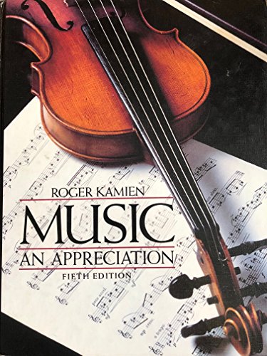 Imagen de archivo de Music, an Appreciation a la venta por ZBK Books