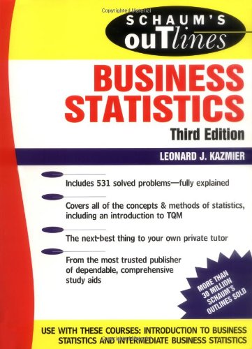 Imagen de archivo de Schaum's Outline of Business Statistics a la venta por Wonder Book