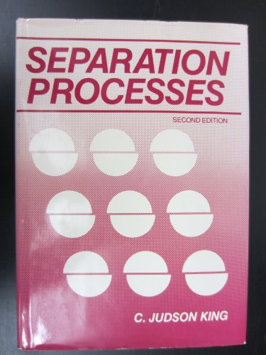 Beispielbild fr Separation Processes zum Verkauf von Ergodebooks