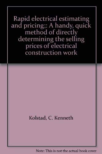 9780070353169: Rapid Electrical Estimating and Pricing