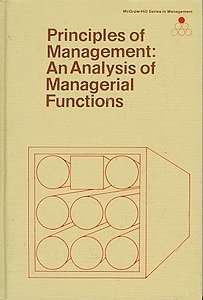 9780070353329: Principles of Management: An Analysis of Managerial Functions